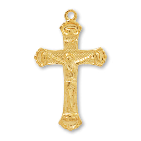 Brass press charm cross 2 gold