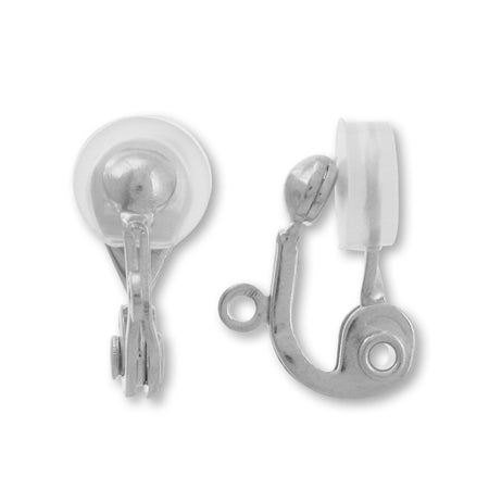 Earrings Clip Ball rhodium