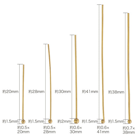 デザインピン 丸 ゴールド