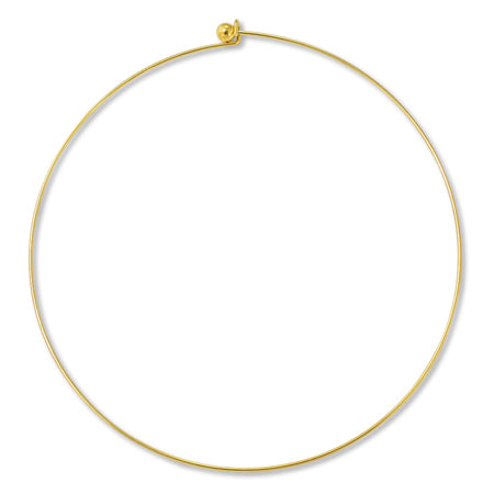 Wire necklace screw type gold