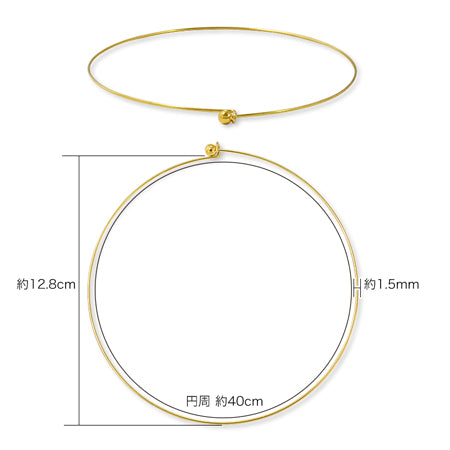 Wire necklace screw type gold