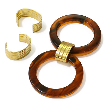 つなぎカン スジ入 約6×27mm 金古美