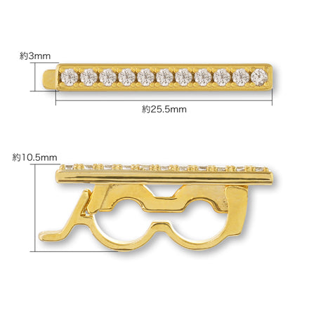 Shortener with stone cubic zirconia/G