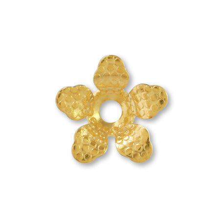 Metal flower five petals 3 gold