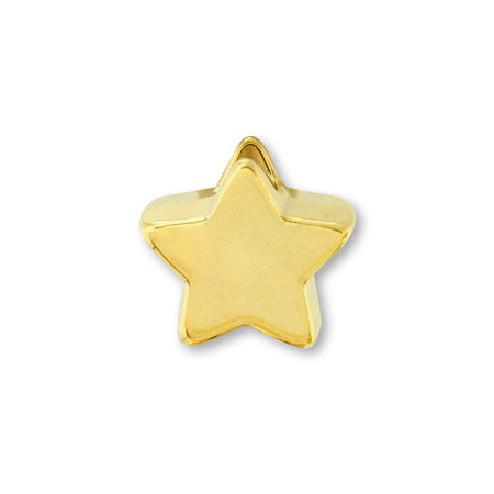 Resin parts star vertical hole gold