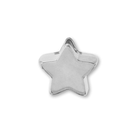 Resin parts star vertical hole rhodium color