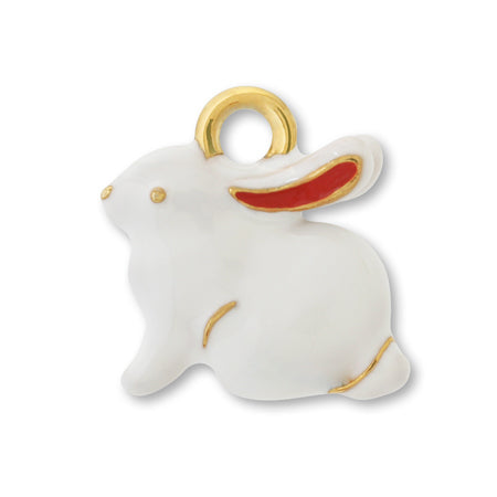 チャーム 和風 うさぎ 白/G