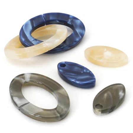 シルキーオーバル小 クリームマーブル(CR/MB)【アウトレット】