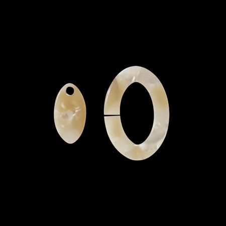 シルキーオーバル小 クリームマーブル(CR/MB)【アウトレット】