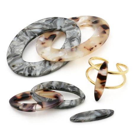 シルキーオーバル大 ブラックマーブル(BK/MB)【アウトレット】