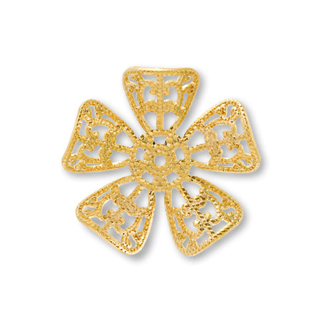 Sukasi parts flower five petals approx. 20mm gold