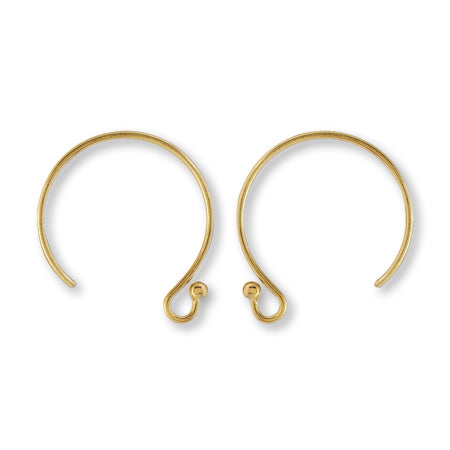 Earring hook with ball K14GF