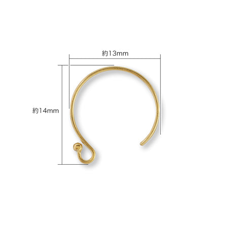 Earring hook with ball K14GF