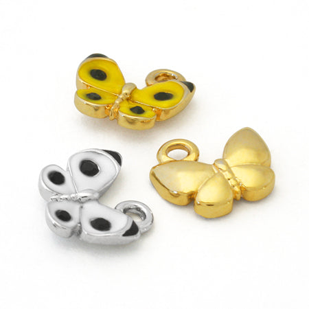 チャーム 蝶 ホワイト/RC