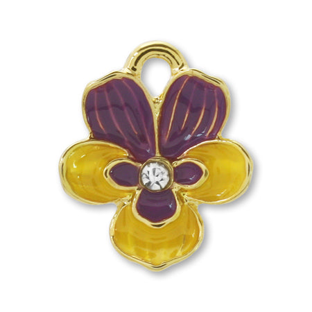 Charm pansy purple yellow / g