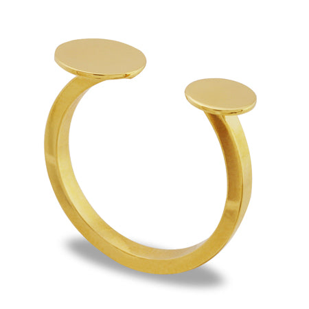 フォークリング台 丸皿付 6/8mm ゴールド