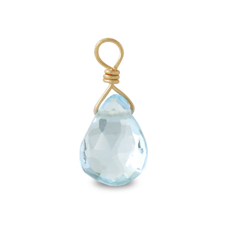 Natural stone glasses fasten charm Charm flat Cut Sky Blute Purse (natural)