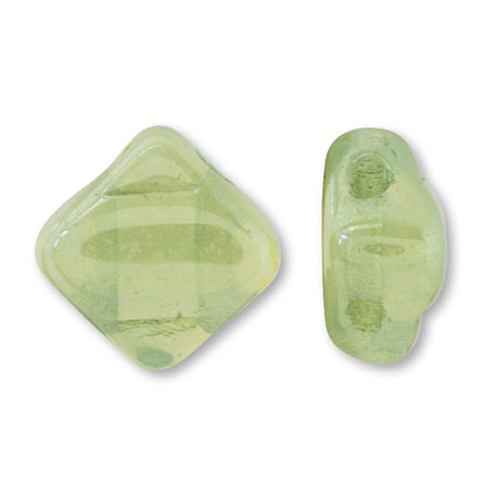 Czech Silky Diamond Opal Olive Luster