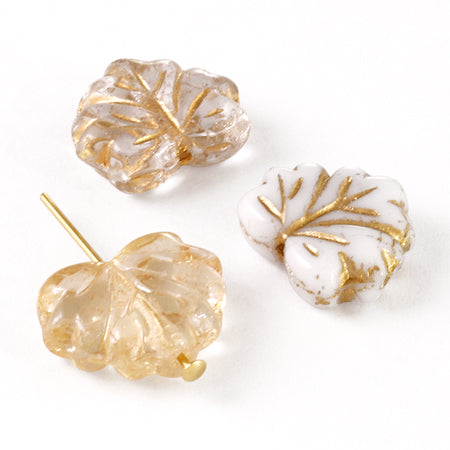 チェコ ハートリーフ クリスタル/ゴールド