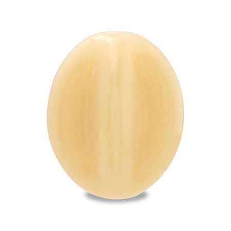 Czech Oval Melon Ivory Silk Cluster