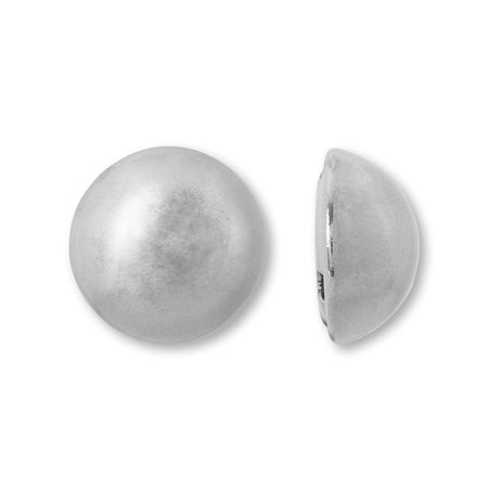 Metal cabochon A rhodium color