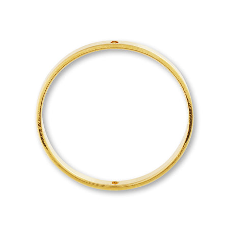 Metal ring parts round vertical hole gold