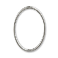 メタルリングパーツ オーバル 縦穴 ロジウムカラー【アウトレット】