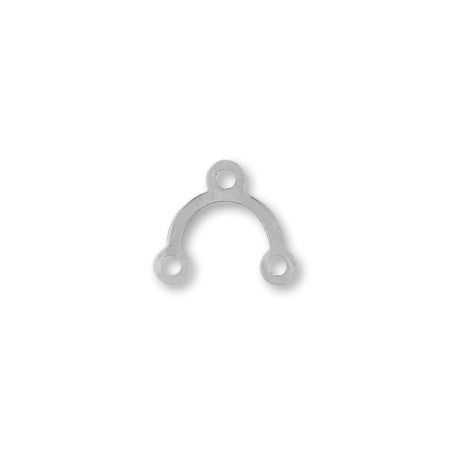 1 arched bar, rhodium color