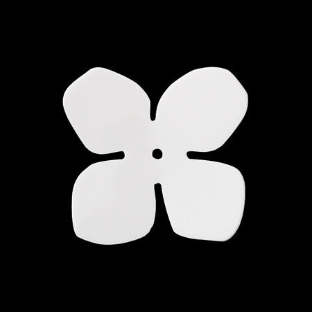 アクリルパーツ 4弁花 ホワイト【アウトレット】