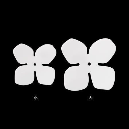 アクリルパーツ 4弁花 ホワイト【アウトレット】