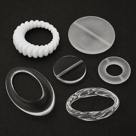 Acrylic German Ring Oval 1 Black.