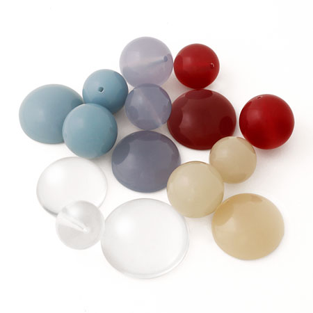 アクリル ドイツ製 カボション ラウンド1 クリスタル