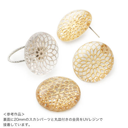 アクリル ドイツ製 カボション ラウンド1 クリスタル