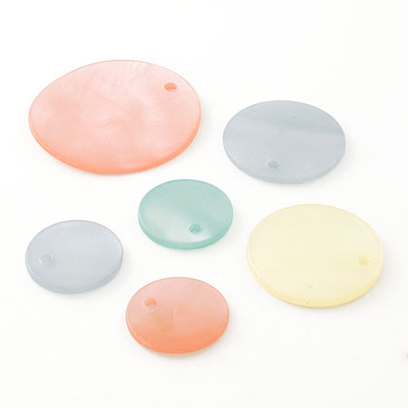 シェルパーツ 丸 1穴 オレンジ【アウトレット】