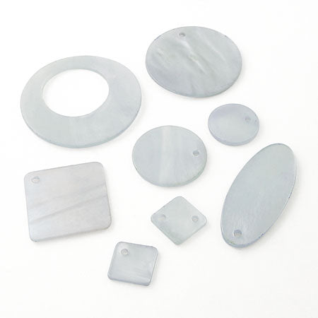 シェルパーツ 楕円 1穴 ブルー【アウトレット】