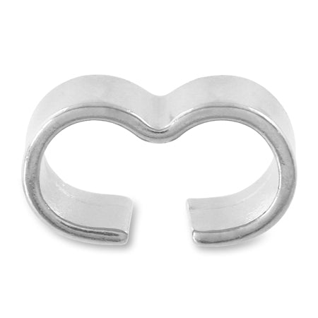 つなぎカン 3の字 無地 ロジウムカラー