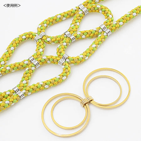 つなぎカン 3の字 スジ入 ゴールド