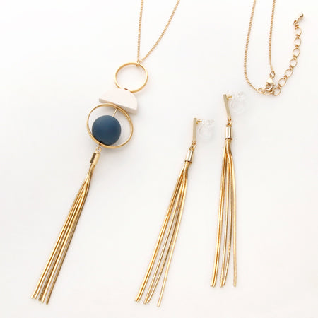 Non-pierced earrings stick 1 ring gold