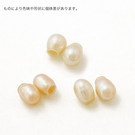 ピアスキャッチ 淡水パール ポテト ホワイト