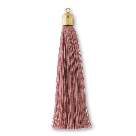 Tassel with metal fittings Bordeaux/G
