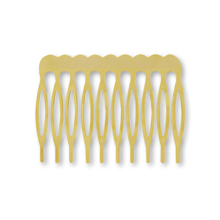 Hair fittings comb 10 pairs gold