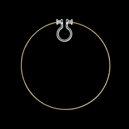 Non-pierced earrings resin hoop clear/G