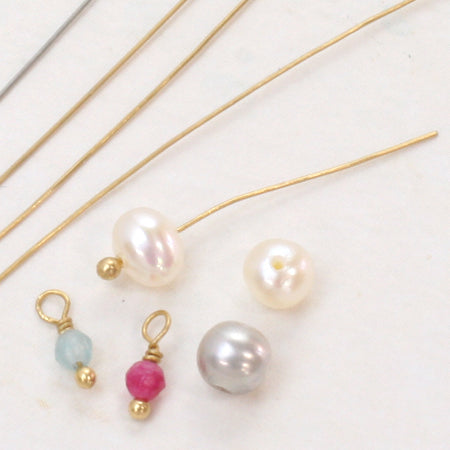 Design pin round extra fine rhodium color