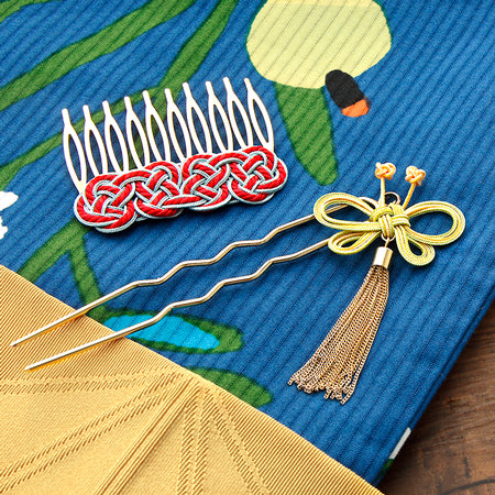 ヘア金具 かんざし 1カン付 No.2 ロジウムカラー