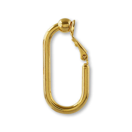 Chunky hoop earring Square Gold