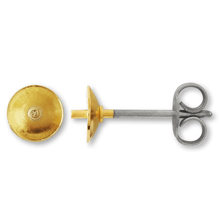 Earrings titanium core gold