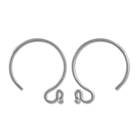 Earring hook No.L4 rhodium color