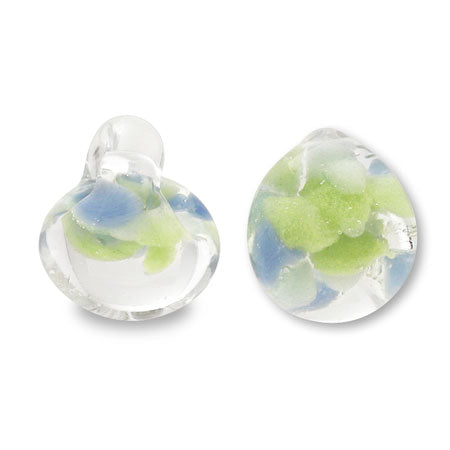Teardrop beads go green