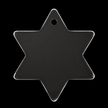 アクリルパーツ 六芒星1穴 クリア【アウトレット】