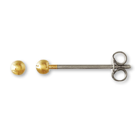 Long post earrings with beads and catches gold